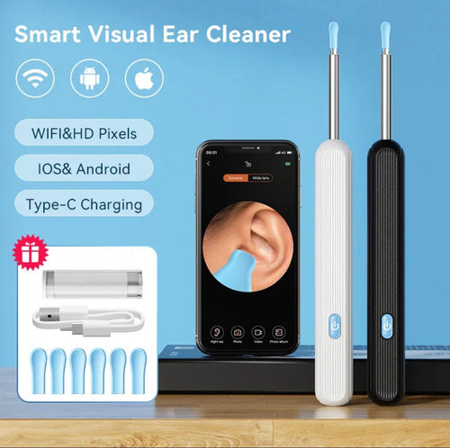 Smart Visual Ear Cleaner — HD Camera Ear Wax Removal Tool with LED Light