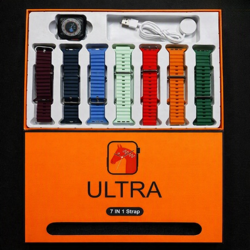 7-in-1 Ultra Smart Watch — 2.01" Display with 7 Straps Gift Set