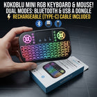 Mini Wireless PUBG Keyboard + Touchpad (RGB Backlit) thumbnail 2