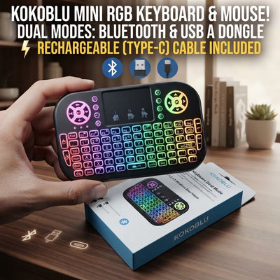 Mini Wireless PUBG Keyboard + Touchpad (RGB Backlit)