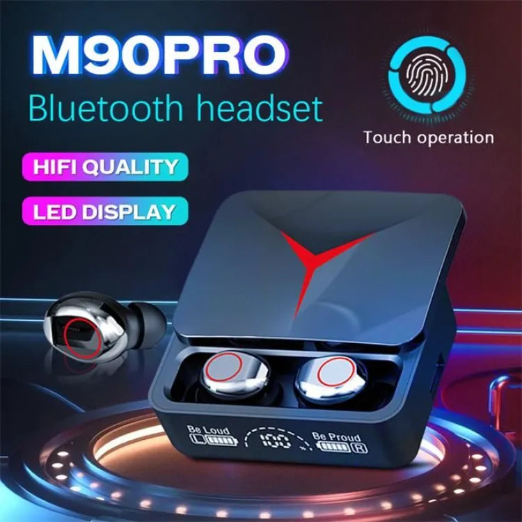 M90 Pro Wireless Earbuds — Bluetooth 5.3 TWS with LED Digital Display